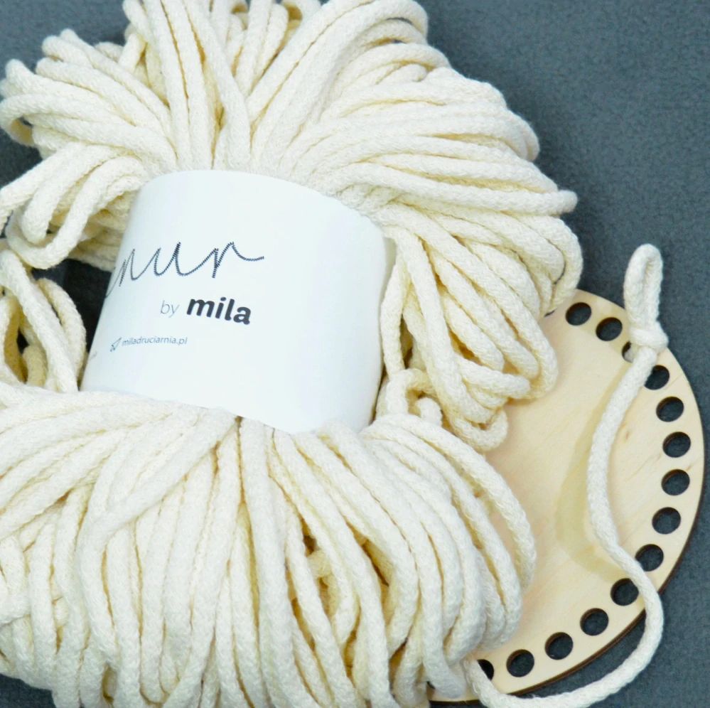 Bavlněná šňůra MILA 5 mm - Ecru