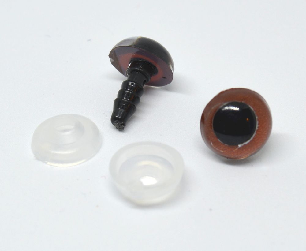 Bezpečnostní oči Ø10 mm hnědé