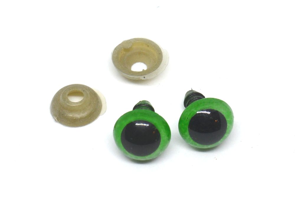 Bezpečnostní oči Ø10 mm zelené