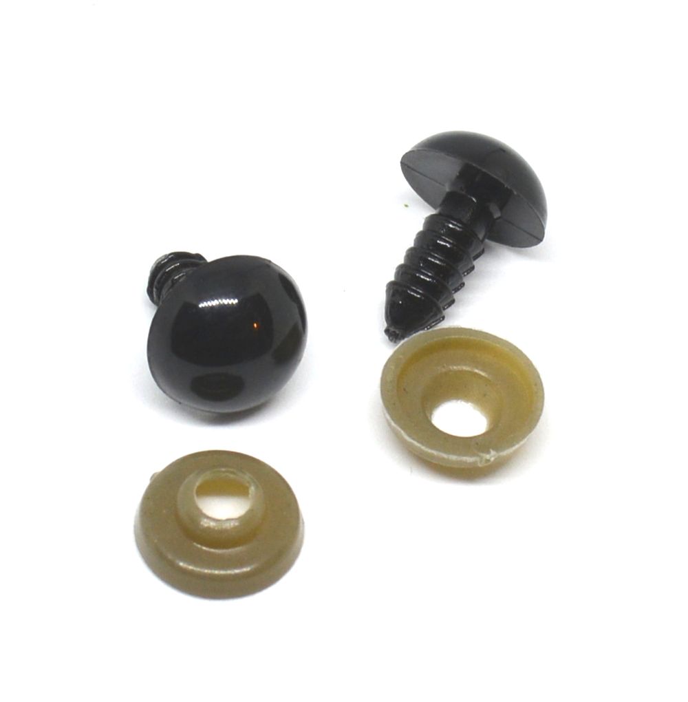 Bezpečnostní oči Ø12 mm černé