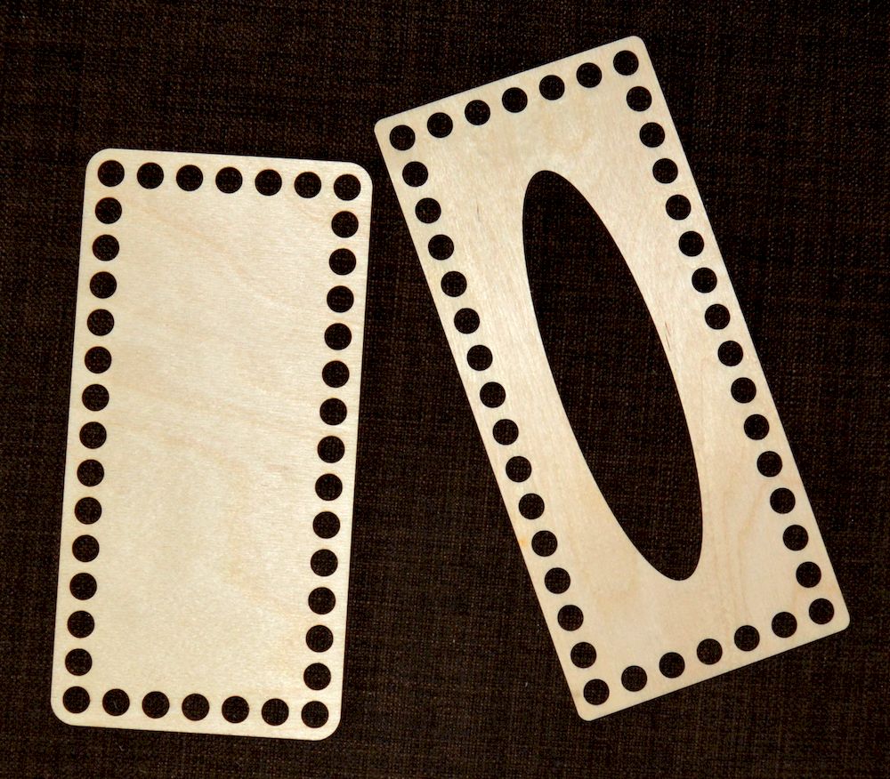 Dřevěné víko na kapesníky - obdélník 22 x 10 cm