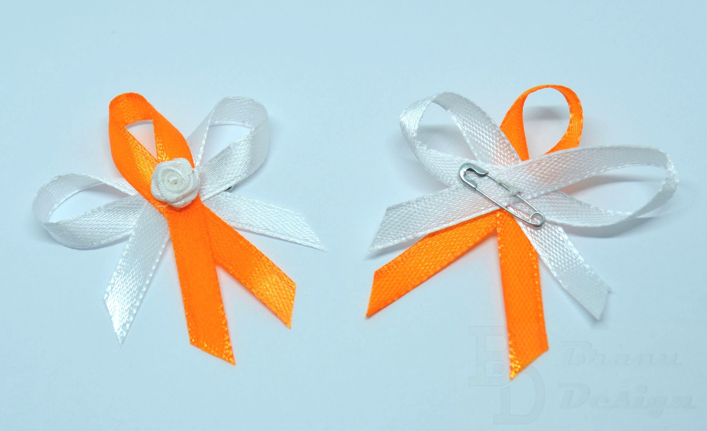 Oranžové svatební vývazky