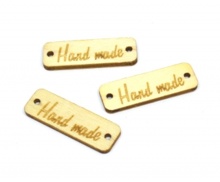 Dřevěná cedulka Hand made obdélník přírodní