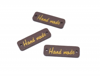 Dřevěná cedulka Hand made obdélník hnědá