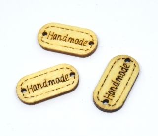 Dřevěná cedulka Hand made oválná dřevěná