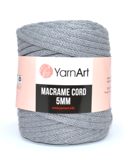 Macrame Cord 5 mm barva 774 středně šedá