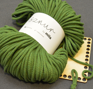 Bavlněná šňůra MILA 5 mm - Avokádová