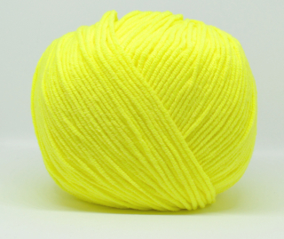 Příze Jeans barva 58 neon žlutá 