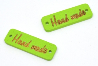 Dřevěná cedulka Hand made obdélník zelená