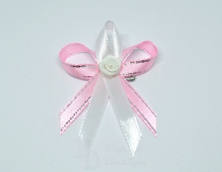 Růžovo stříbrné svatební vývazky 