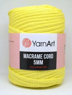 Macrame Cord 5 mm barva 754 světle žlutá