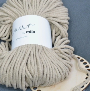 Bavlněná šňůra MILA 5 mm - Karamelová