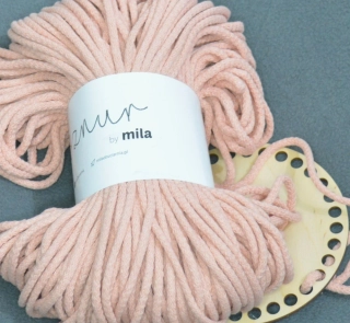 Bavlněná šňůra MILA 5 mm - Růžové zlato